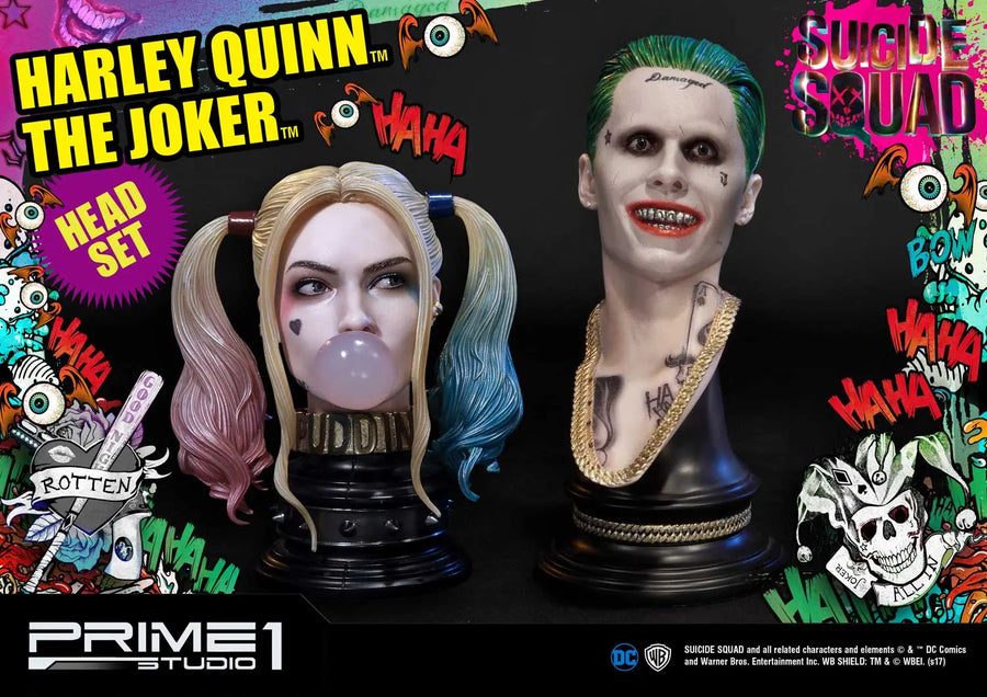 Harley Quinn & The Joker (Head Set Edition) Suicide Squad (Film) – Prime1Studio – ActionFigure Brasil