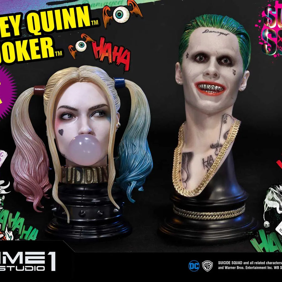 Harley Quinn & The Joker (Head Set Edition) Suicide Squad (Film) – Prime1Studio – ActionFigure Brasil