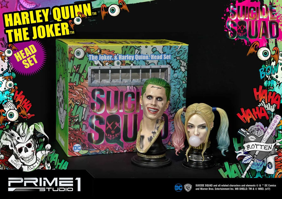 Harley Quinn & The Joker (Head Set Edition) Suicide Squad (Film) – Prime1Studio – ActionFigure Brasil