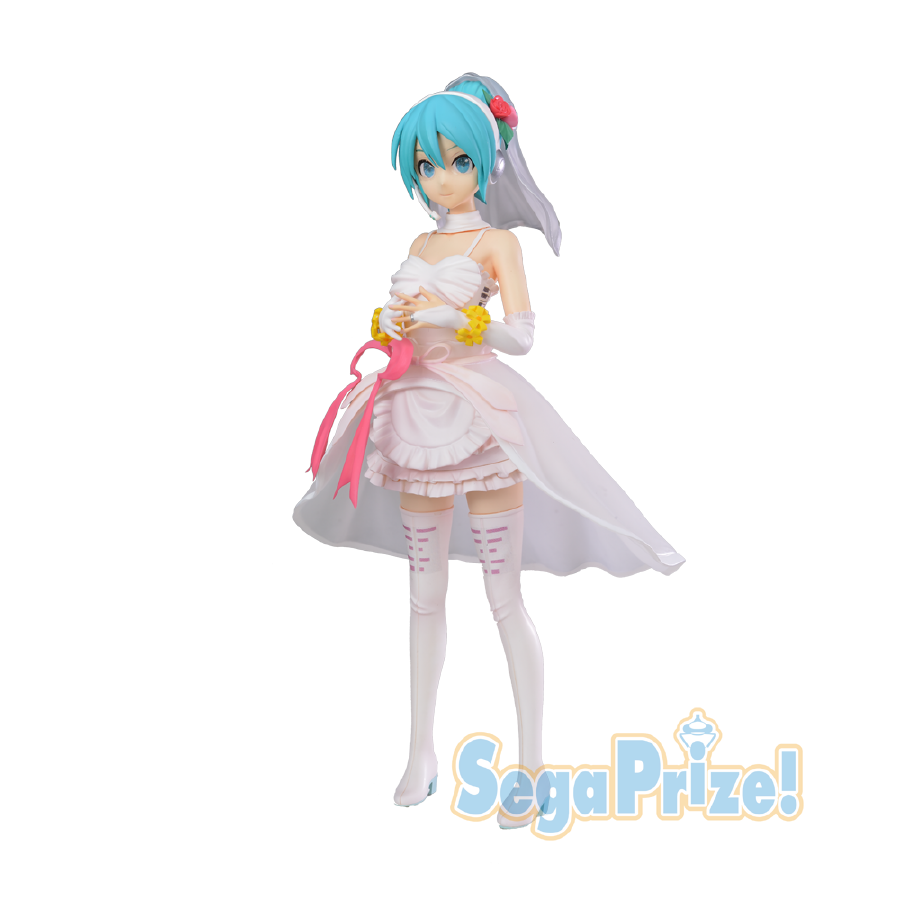 Hatsune Miku -Project DIVA- Arcade Future Tone - Hatsune Miku - SPM Figure - White Dress (SEGA)ㅤ – Sega – ActionFigure Brasil