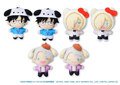 Hello Kitty - Yuri!!! on Ice - Putinui Mascot - Nikiforov Victor - Plisetsky Yuri - Katsuki Yuri - Plush Strap - Boxㅤ – Sega – ActionFigure Brasil