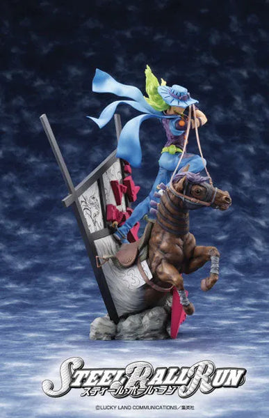 High Standard Statue "JoJo's Bizarre Adventure Part7 Steel Ball Run" Gyro Zeppeli Araki Color Ver.ㅤ – Skynet – ActionFigureBrasil — ângulo diferente