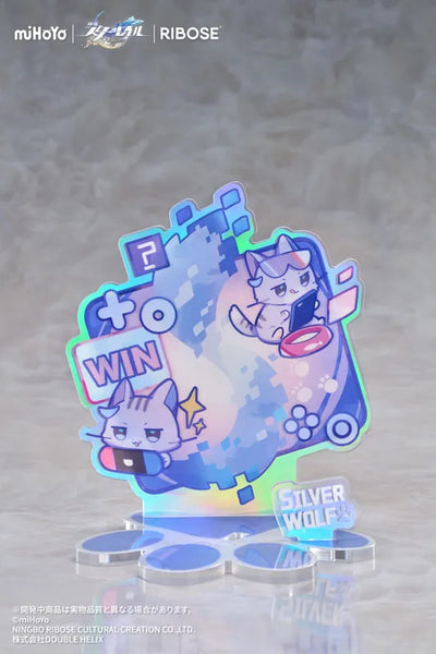 Honkai: Star Rail - Silver Wolf - Honkai: Star Rail Little Cat Series - Little Series - Rise Up+ (Ribose)ㅤ – Ribose – ActionFigureBrasil — com base expositora