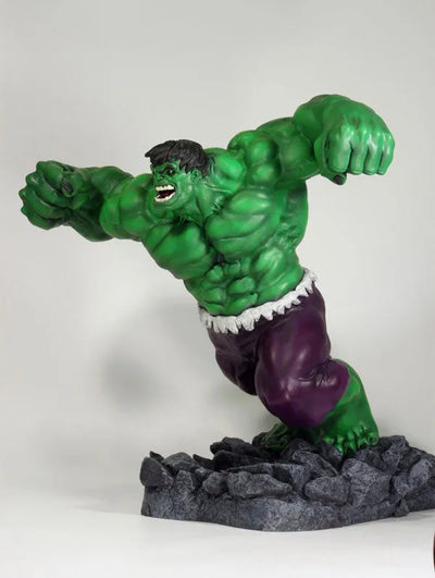Hulk "FALL OF THE HULK" Fine Art Statue - Hulkㅤ – Puella Magi Madoka Magica – ActionFigureBrasil — ângulo diferente