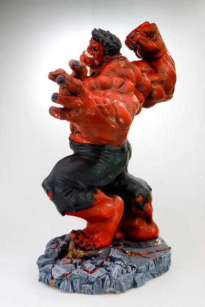 Hulk "FALL OF THE HULK" Fine Art Statue Red Hulkㅤ – Gantaku – ActionFigure Brasil — ângulo diferente