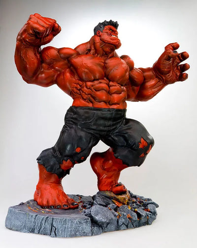Hulk "FALL OF THE HULK" Fine Art Statue Red Hulkㅤ – Gantaku – ActionFigure Brasil — com base expositora
