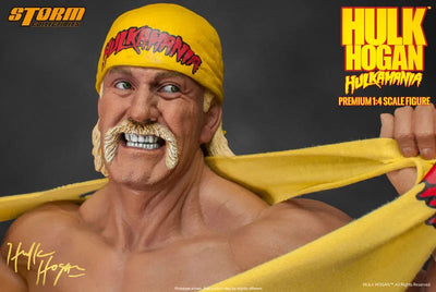 Hulk Hogan 1/4 premium Figure Hulkamaniaㅤ – Storm Collectibles – ActionFigureBrasil — ângulo diferente