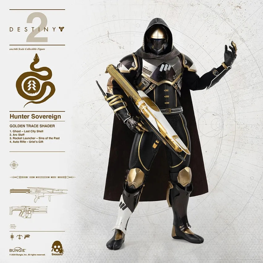 Hunter Sovereign (Golden Trace Shader) – Threezero – ActionFigure Brasil