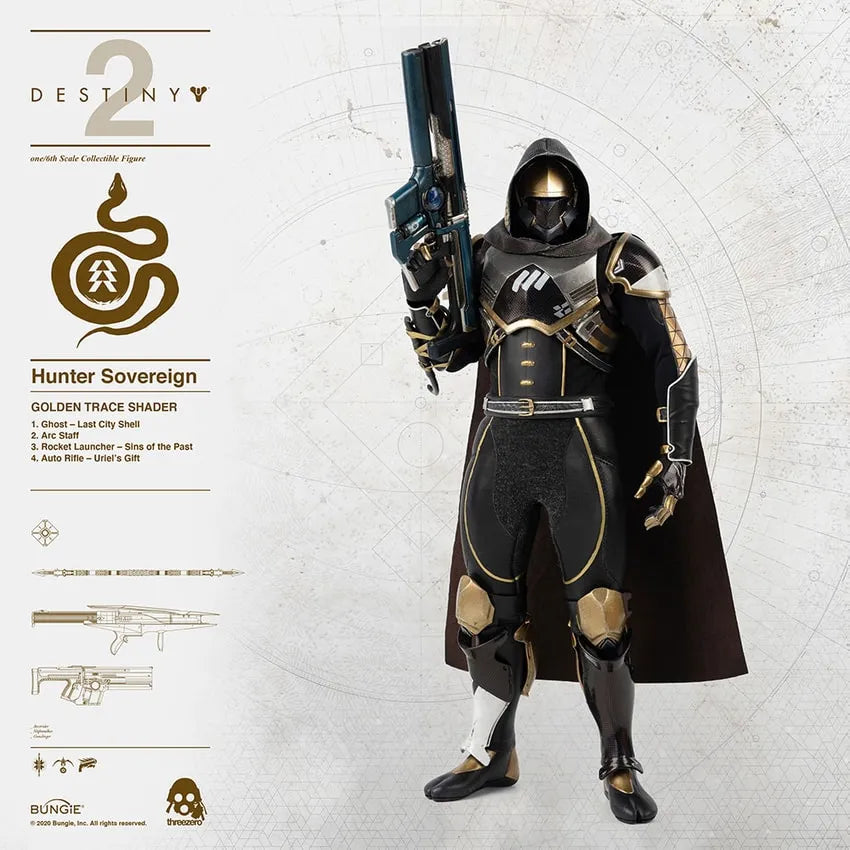 Hunter Sovereign (Golden Trace Shader) – Threezero – ActionFigure Brasil