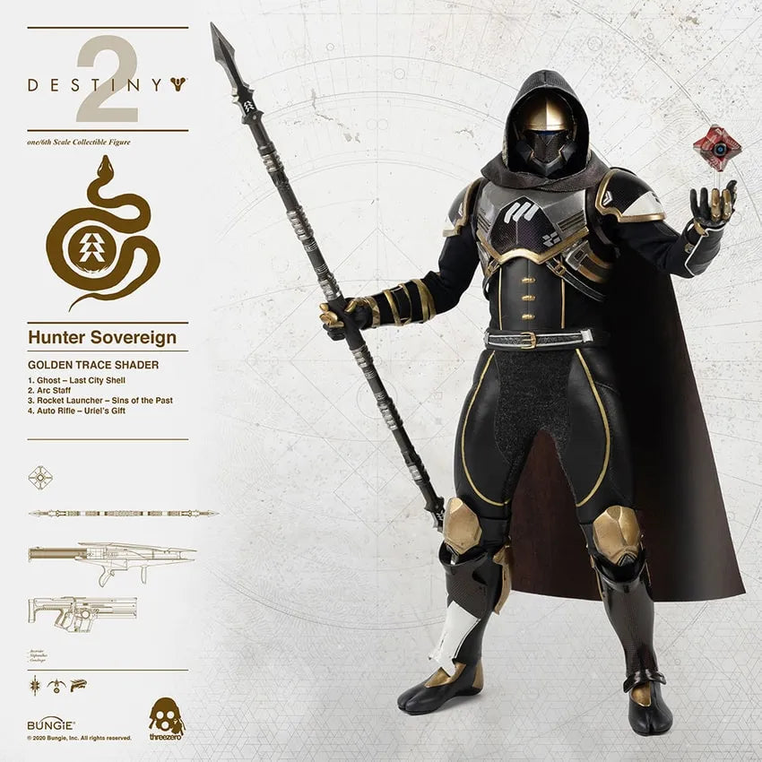 Hunter Sovereign (Golden Trace Shader) – Threezero – ActionFigure Brasil
