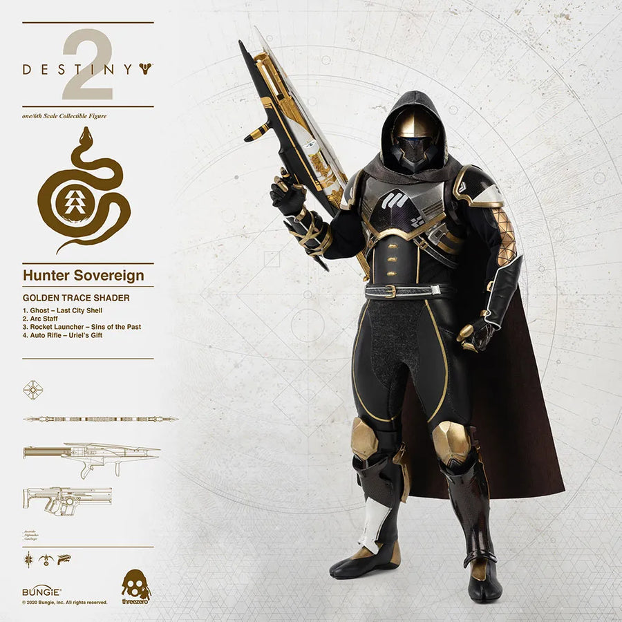 Hunter Sovereign (Golden Trace Shader) – Threezero – ActionFigure Brasil