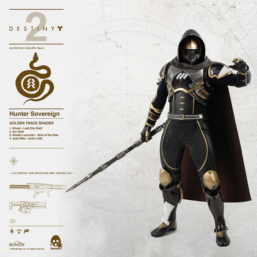 Hunter Sovereign (Golden Trace Shader) – Threezero – ActionFigure Brasil