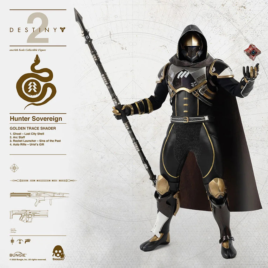 Hunter Sovereign (Golden Trace Shader) – Threezero – ActionFigure Brasil