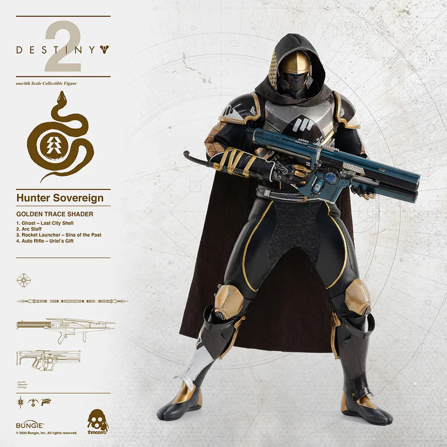 Hunter Sovereign (Golden Trace Shader) – Threezero – ActionFigure Brasil