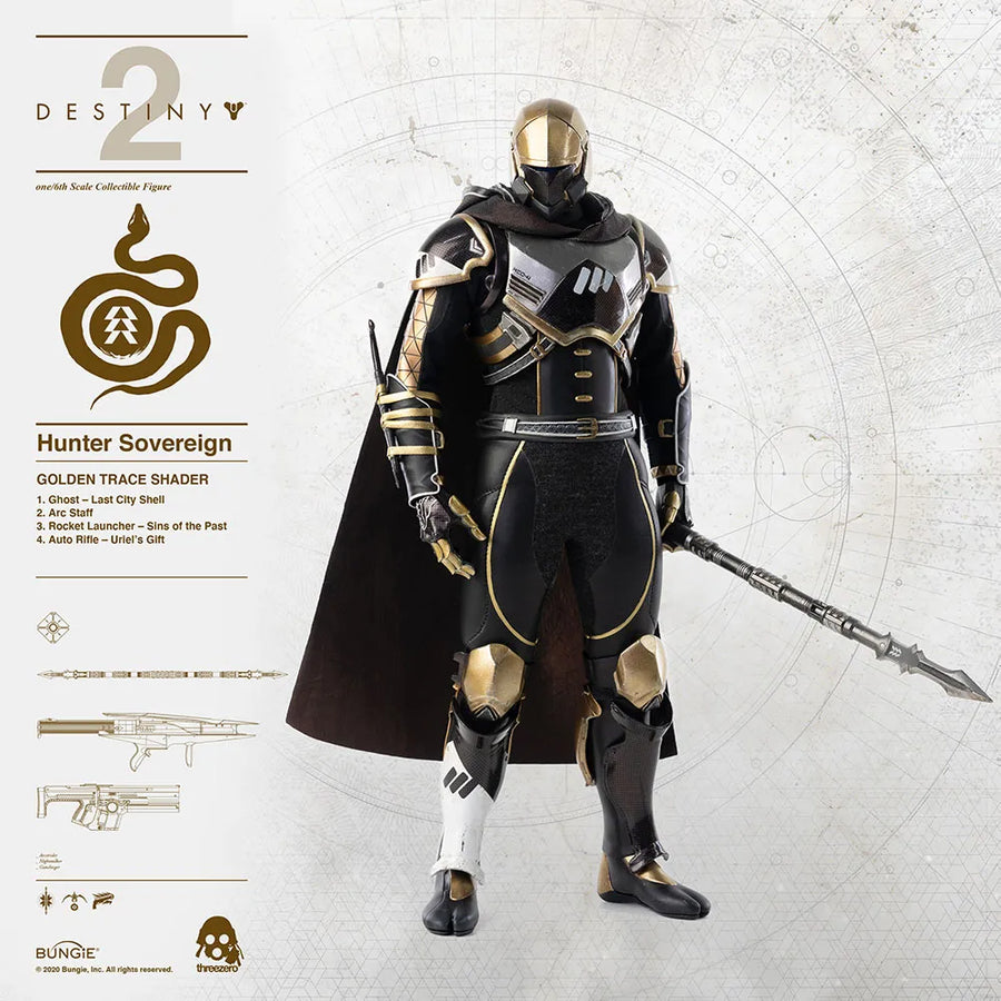 Hunter Sovereign (Golden Trace Shader) – Threezero – ActionFigure Brasil