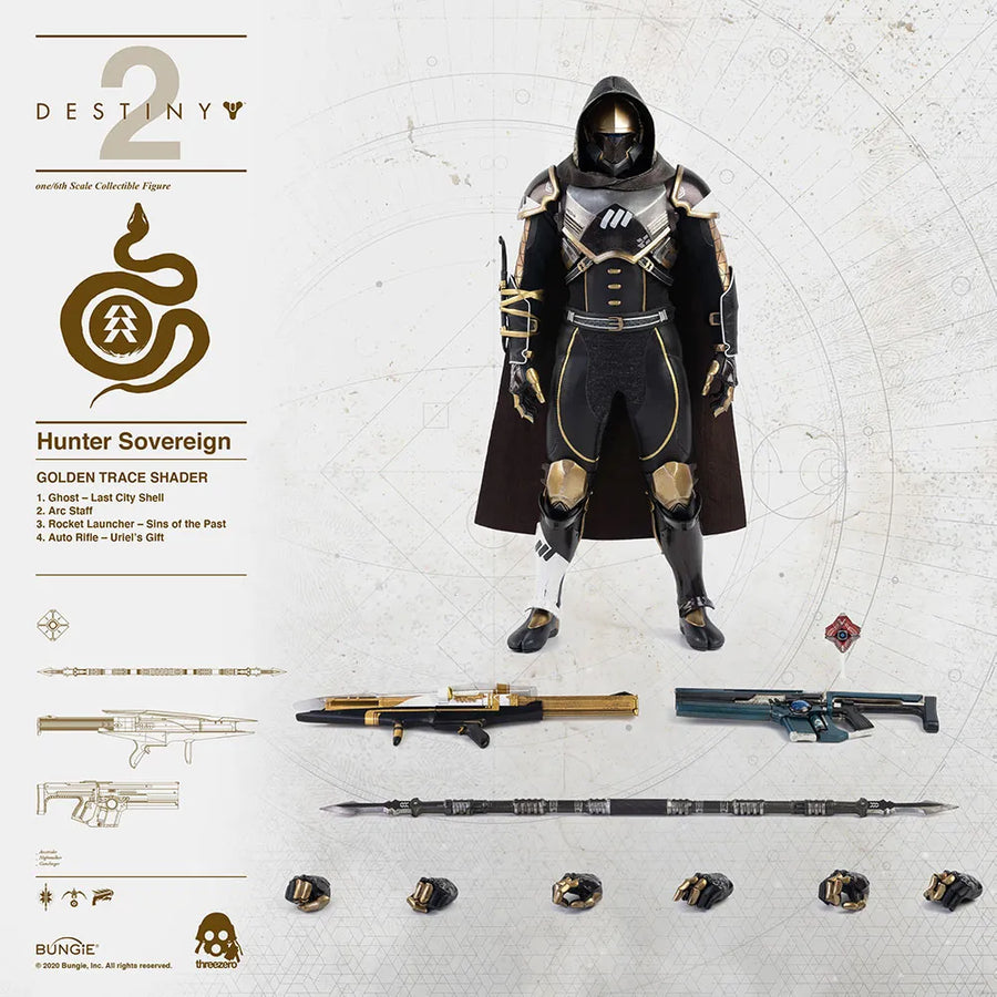 Hunter Sovereign (Golden Trace Shader) – Threezero – ActionFigure Brasil