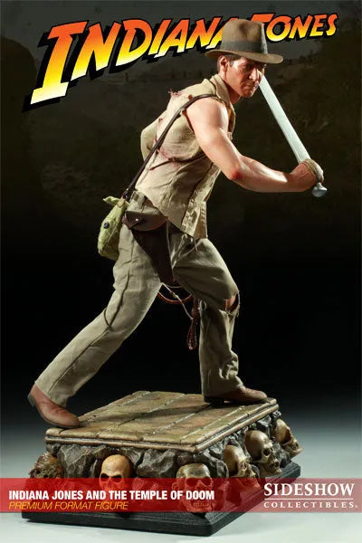 Indiana Jones - 1/4 Scale Premium Figure: Indiana Jones (The Temple Of Doom)ㅤ – Sideshow Collectibles – ActionFigure Brasil