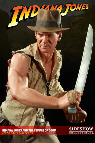 Indiana Jones - 1/4 Scale Premium Figure: Indiana Jones (The Temple Of Doom)ㅤ – Sideshow Collectibles – ActionFigure Brasil