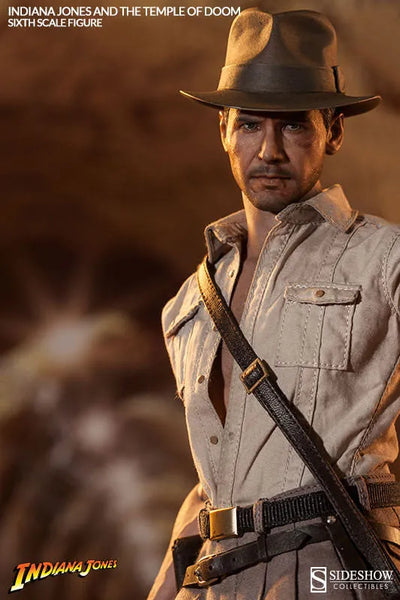 Indiana Jones and the Temple of Doom 1/6 Scale Figure - SideShow Sixth Scale: Indiana Jonesㅤ – Sideshow Collectibles – ActionFigure Brasil — ângulo diferente