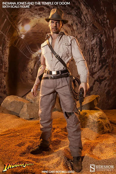 Indiana Jones and the Temple of Doom 1/6 Scale Figure - SideShow Sixth Scale: Indiana Jonesㅤ – Sideshow Collectibles – ActionFigure Brasil — close
