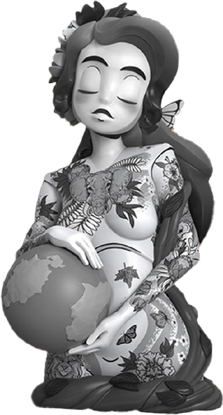 Inked Stories: Gaia (Mono Edition) – Mighty Jaxx – ActionFigure Brasil