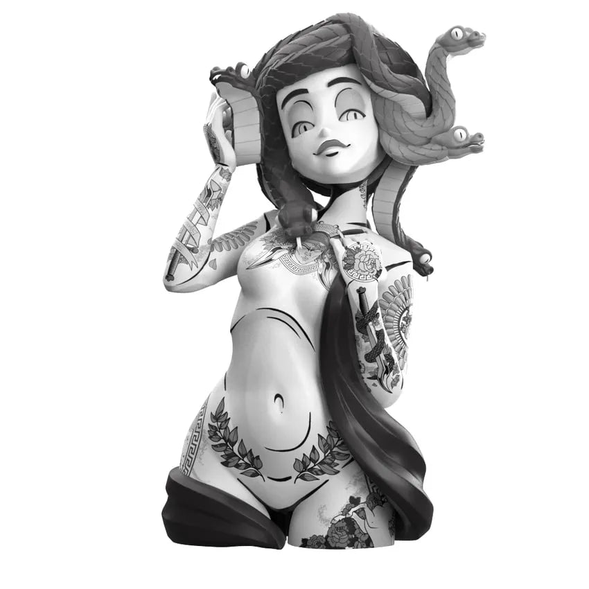 Inked Stories: Medusa (Mono Edition) ft JPK - LIMITED EDITION – Mighty Jaxx – ActionFigure Brasil