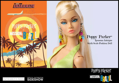 Ipanema Intrigue Poppy Parker(TM) - LIMITED EDITION: 1000 – Integrity Toys – ActionFigure Brasil — com base expositora