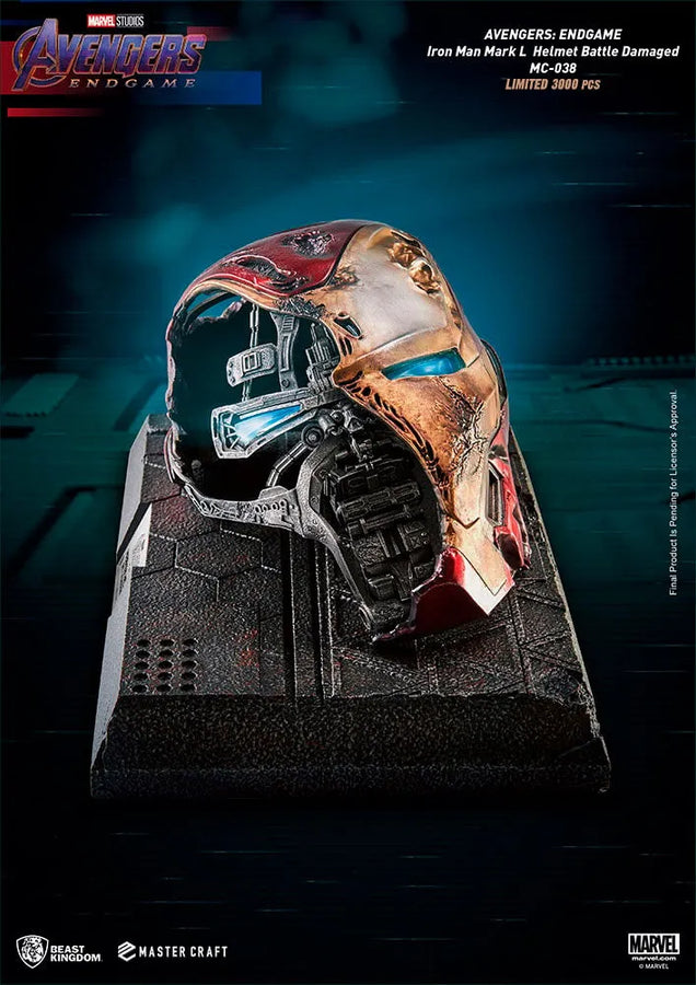 Iron Man Mark 50 Battle Damaged Helmet - LIMITED EDITION: 3000 – Beast Kingdom – ActionFigure Brasil