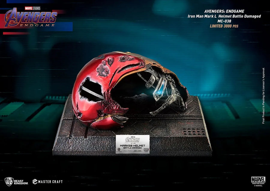 Iron Man Mark 50 Battle Damaged Helmet - LIMITED EDITION: 3000 – Beast Kingdom – ActionFigure Brasil