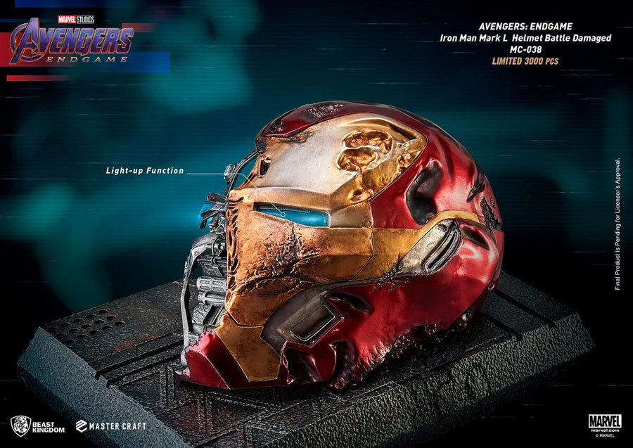 Iron Man Mark 50 Battle Damaged Helmet - LIMITED EDITION: 3000 – Beast Kingdom – ActionFigure Brasil