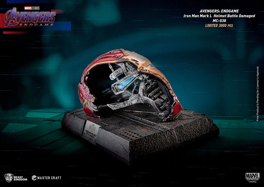Iron Man Mark 50 Battle Damaged Helmet - LIMITED EDITION: 3000 – Beast Kingdom – ActionFigure Brasil