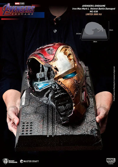Iron Man Mark 50 Battle Damaged Helmet - LIMITED EDITION: 3000 – Beast Kingdom – ActionFigure Brasil — acessórios