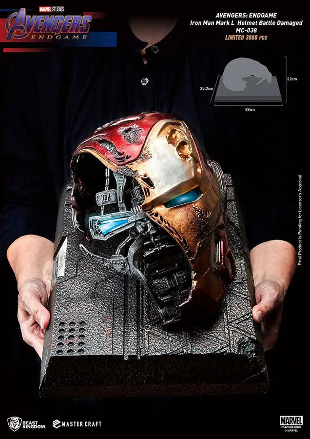 Iron Man Mark 50 Battle Damaged Helmet - LIMITED EDITION: 3000 – Beast Kingdom – ActionFigure Brasil