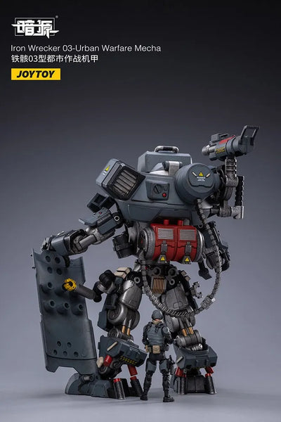 Iron Wrecker 03 Urban Warfare Mecha – Joytoy – ActionFigure Brasil — com base expositora