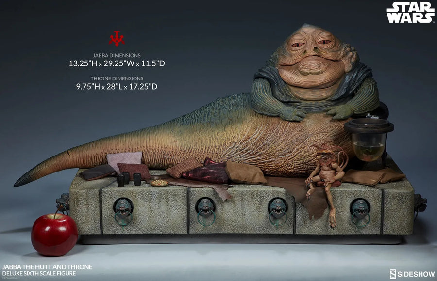 Jabba the Hutt and Throne Deluxe – Sideshow Collectibles – ActionFigure Brasil