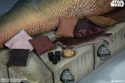 Jabba the Hutt and Throne Deluxe – Sideshow Collectibles – ActionFigure Brasil — ângulo diferente