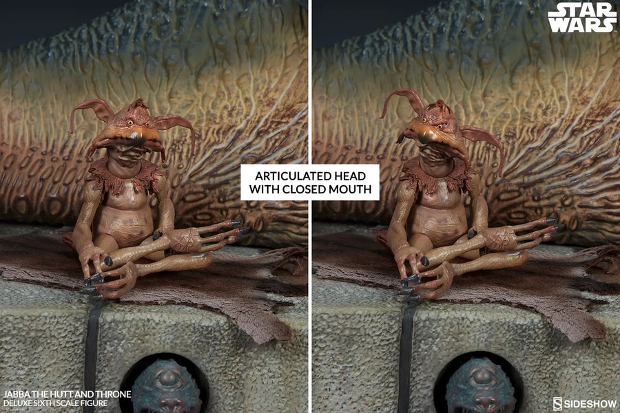 Jabba the Hutt and Throne Deluxe – Sideshow Collectibles – ActionFigure Brasil