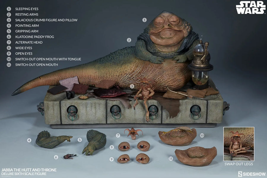 Jabba the Hutt and Throne Deluxe – Sideshow Collectibles – ActionFigure Brasil