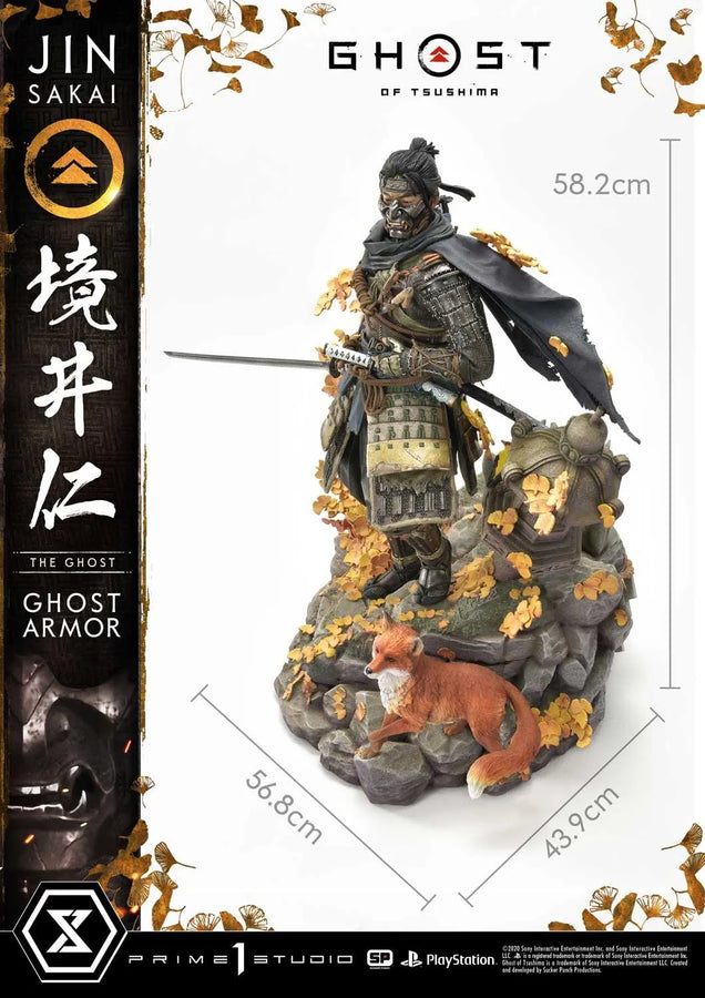 Jin Sakai, The Ghost (Deluxe Bonus Version) Ghost of Tsushima – Prime1Studio – ActionFigure Brasil