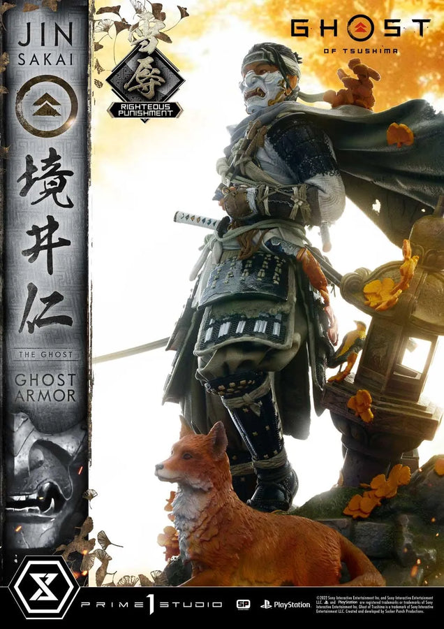 Jin Sakai, The Ghost (Righteous Punishment Ghost Armor Edition) Ghost of Tsushima – Prime1Studio – ActionFigure Brasil