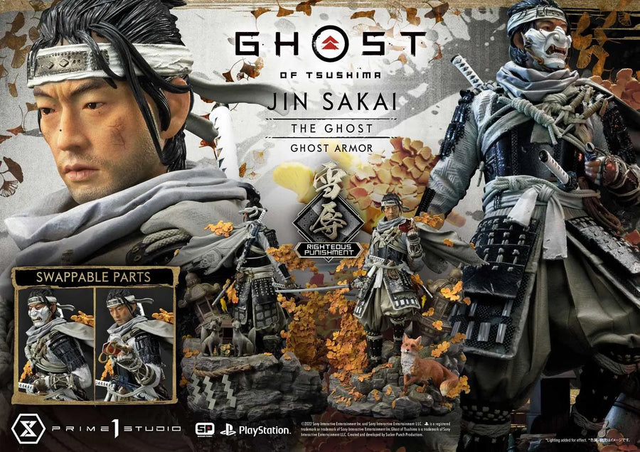 Jin Sakai, The Ghost (Righteous Punishment Ghost Armor Edition) Ghost of Tsushima – Prime1Studio – ActionFigure Brasil