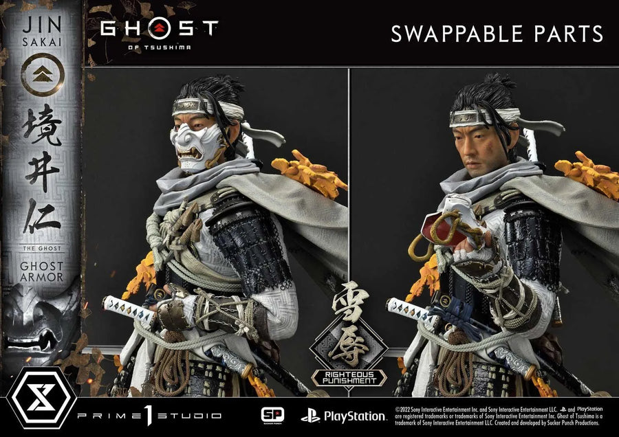 Jin Sakai, The Ghost (Righteous Punishment Ghost Armor Edition) Ghost of Tsushima – Prime1Studio – ActionFigure Brasil