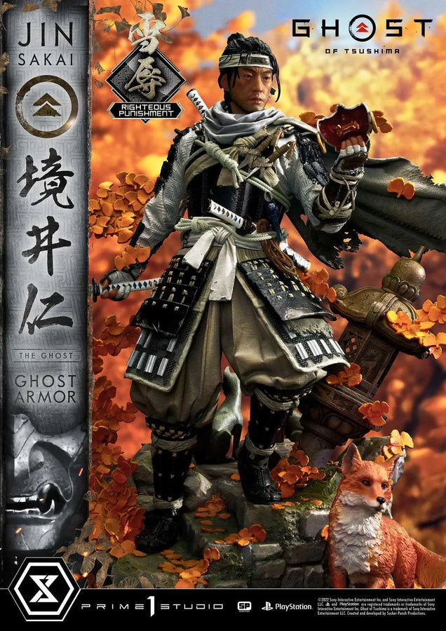 Jin Sakai, The Ghost (Righteous Punishment Ghost Armor Edition) Ghost of Tsushima – Prime1Studio – ActionFigure Brasil