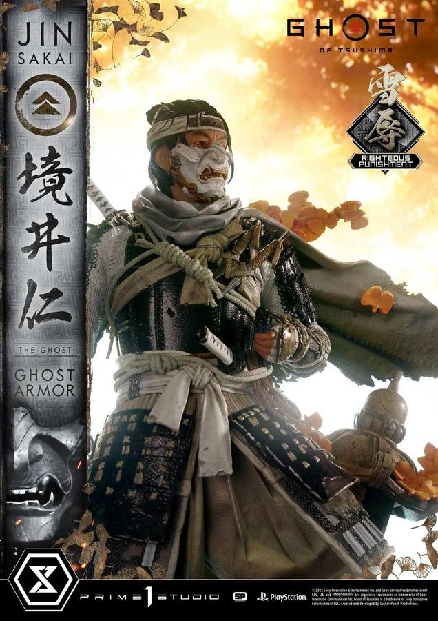 Jin Sakai, The Ghost (Righteous Punishment Ghost Armor Edition) Ghost of Tsushima – Prime1Studio – ActionFigure Brasil