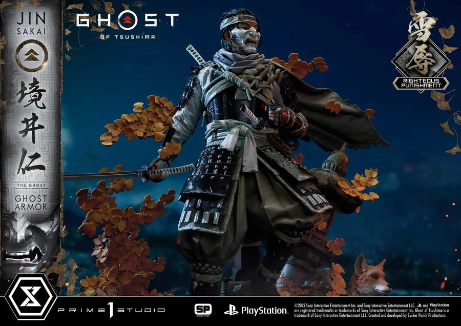 Jin Sakai, The Ghost (Righteous Punishment Ghost Armor Edition) Ghost of Tsushima – Prime1Studio – ActionFigure Brasil