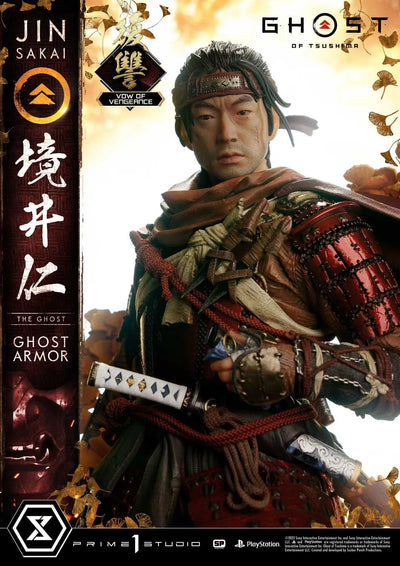 Jin Sakai, The Ghost (Vow of Vengeance Ghost Armor Edition) Ghost of Tsushima – Prime1Studio – ActionFigure Brasil