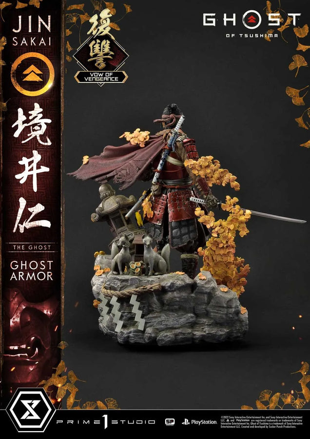 Jin Sakai, The Ghost (Vow of Vengeance Ghost Armor Edition) Ghost of Tsushima – Prime1Studio – ActionFigure Brasil