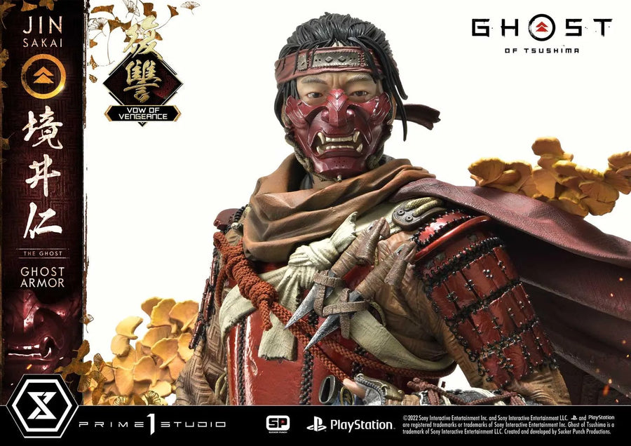 Jin Sakai, The Ghost (Vow of Vengeance Ghost Armor Edition) Ghost of Tsushima – Prime1Studio – ActionFigure Brasil