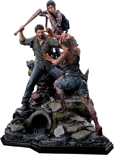 Joel & Ellie (Deluxe Version) - LIMITED EDITION: 200 (Deluxe Version) – Prime 1 Studio – ActionFigure Brasil — ambientada