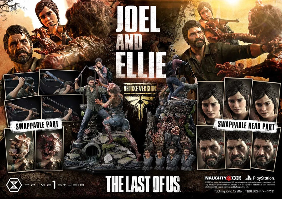 Joel & Ellie (Deluxe Version) - LIMITED EDITION: 200 (Deluxe Version) – Prime 1 Studio – ActionFigure Brasil